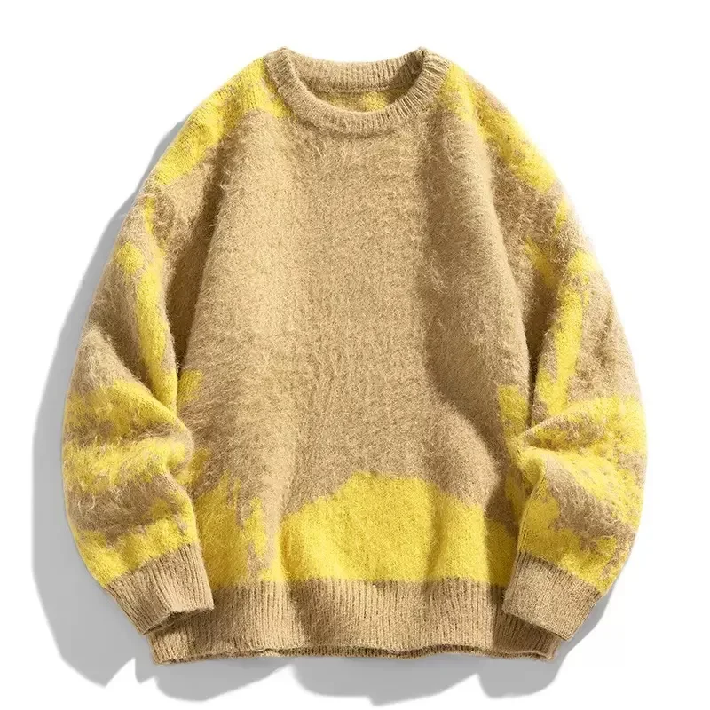 Spring and Autumn New Fashion Trendy Outdoor Sports Thickened Warm Knitwear Men's Casual Loose Plus Size High Quality Sweater