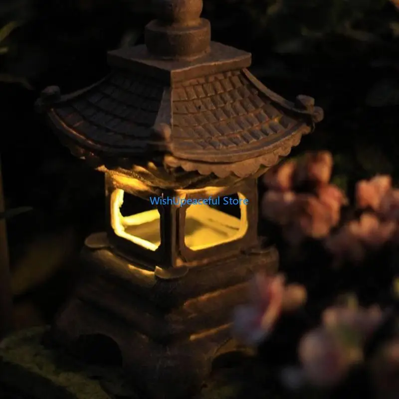 

34ya Garden Decorative Solator для дворцовой лампы в японском стиле смола ландшафтный свет.