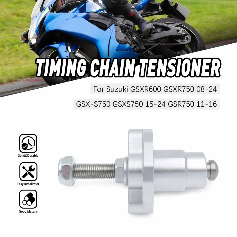 

Aluminum Motorcycle Manual Cam Timing Chain Tensioners For Suzuki GSXR600 GSXR750 2008-2024 GSX-S750 2015-2024 GSR750 2011-2016