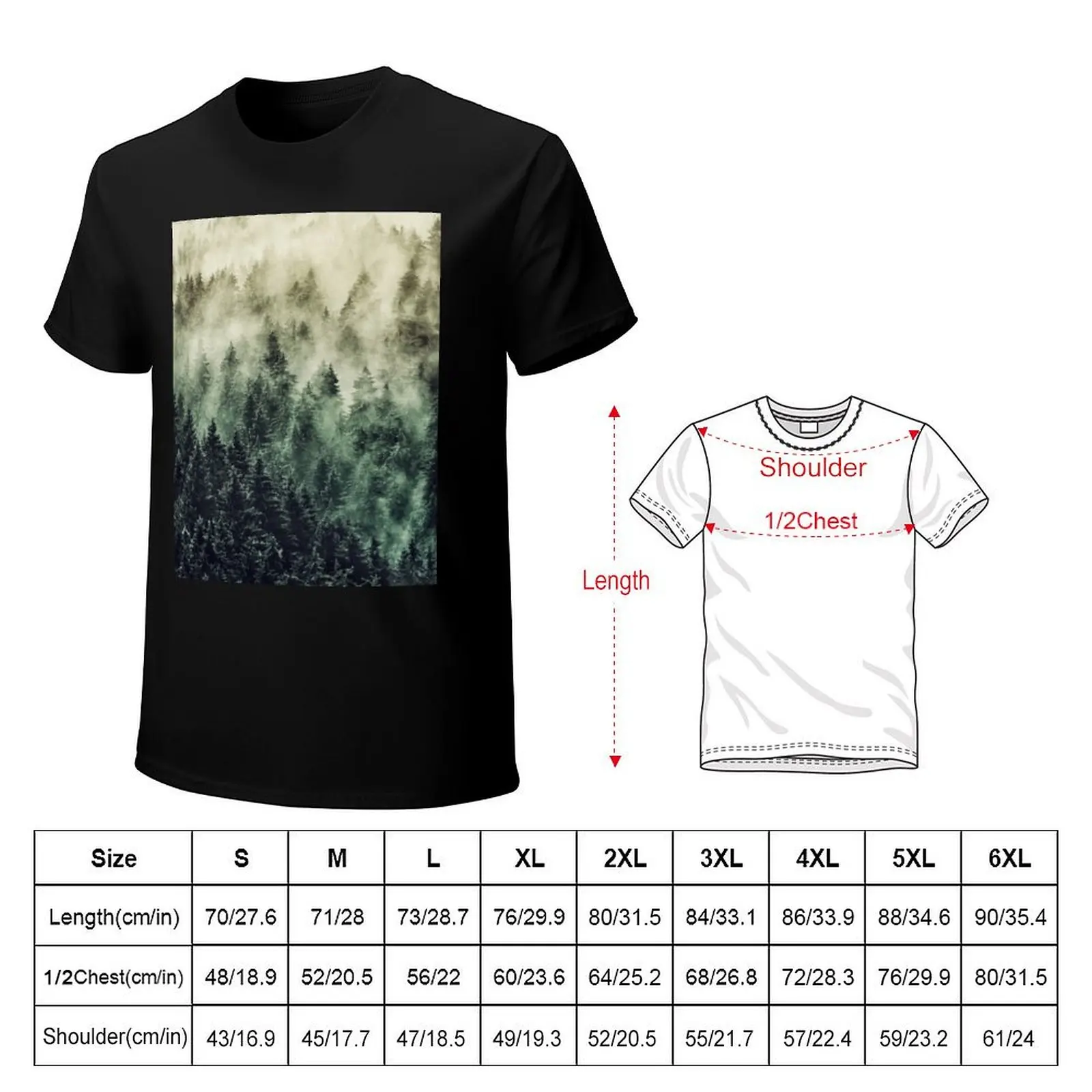 Everyday // Gimme Some Fetysh Of A Misty Foggy Fall Wilderness Forest Covered In Magic Fog T-Shirt Halloween Theme T-Shirt