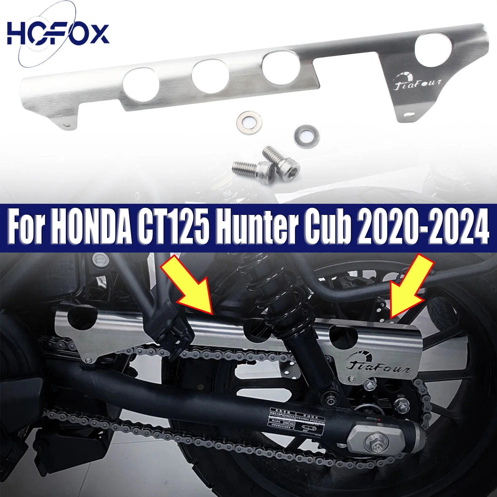 

For HONDA CT125 Hunter Cub 2020-2024 Trail 125 2021-2024 Motorcycle Sprocket Chain Guard Cover Protector