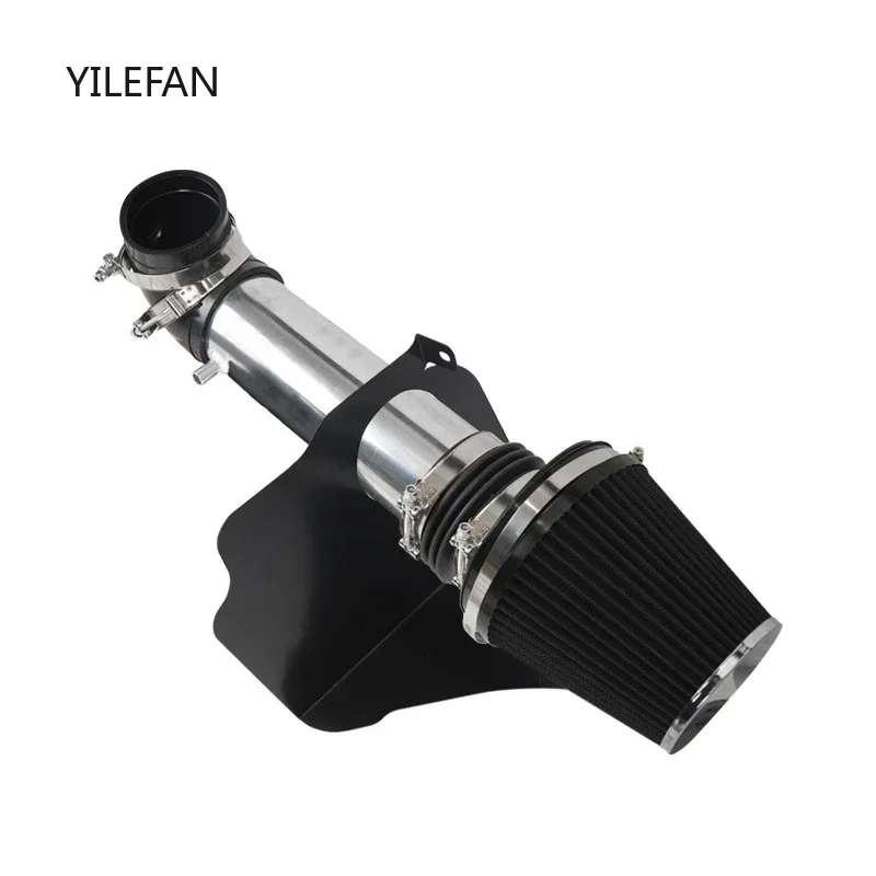 طقم مدخل هواء بارد + درع حراري لـ 05-10 دودج كرايسلر HEMI 5.7L 6.1L V8 أسود