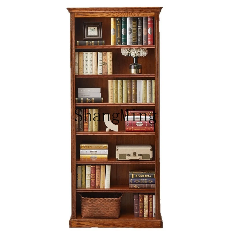

ZYY household combination book cabinet pure solid wood bookshelf living room full wall storage cabinet