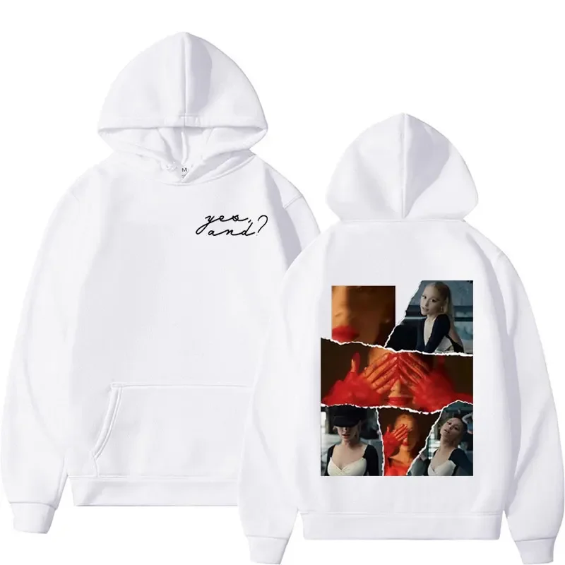 2024 Ariana Music Album Yes, and Cover Hoodies Men Women\'s Vintage Aesthetic Clothing Sweatshirts Fashion Trend Oversized Hoodie