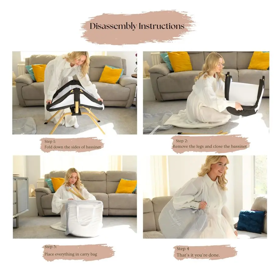 سرير مزلق هزاز، نائم بجانب السرير محمول للطفل مع مرتبة إسفنجية، سرير أطفال بجانب السرير لحديثي الولادة والرضع #3