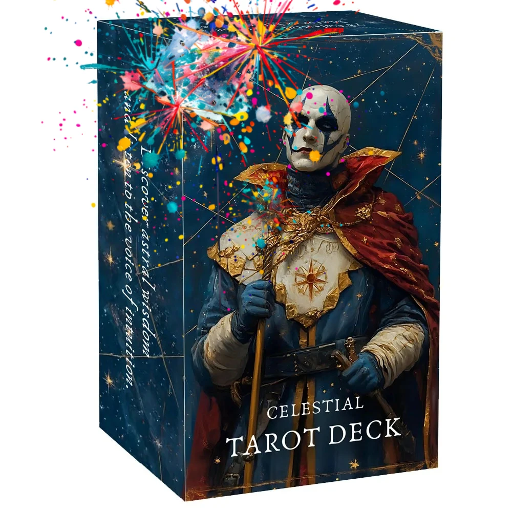 78 Cards Celestial Tarot Deck 13x8 Cm Connect with Universal Energy, Unlock Your Inner Potential Paper Manual