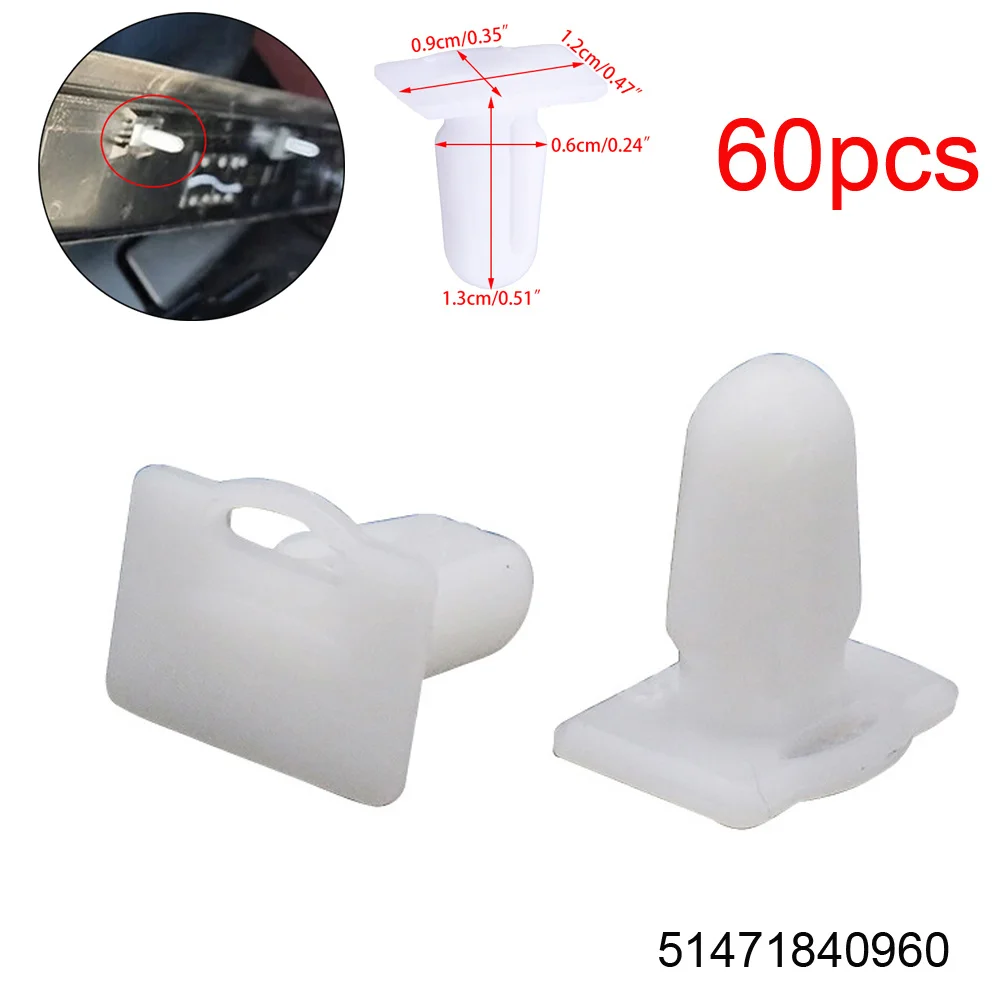 60x Door Sill Trim Clips 51471840960 For BMW E30 E32 E34 E36 E38 E39 E46 Z4 E81 E82 E84 E63 E64 E65 Interior Accessories