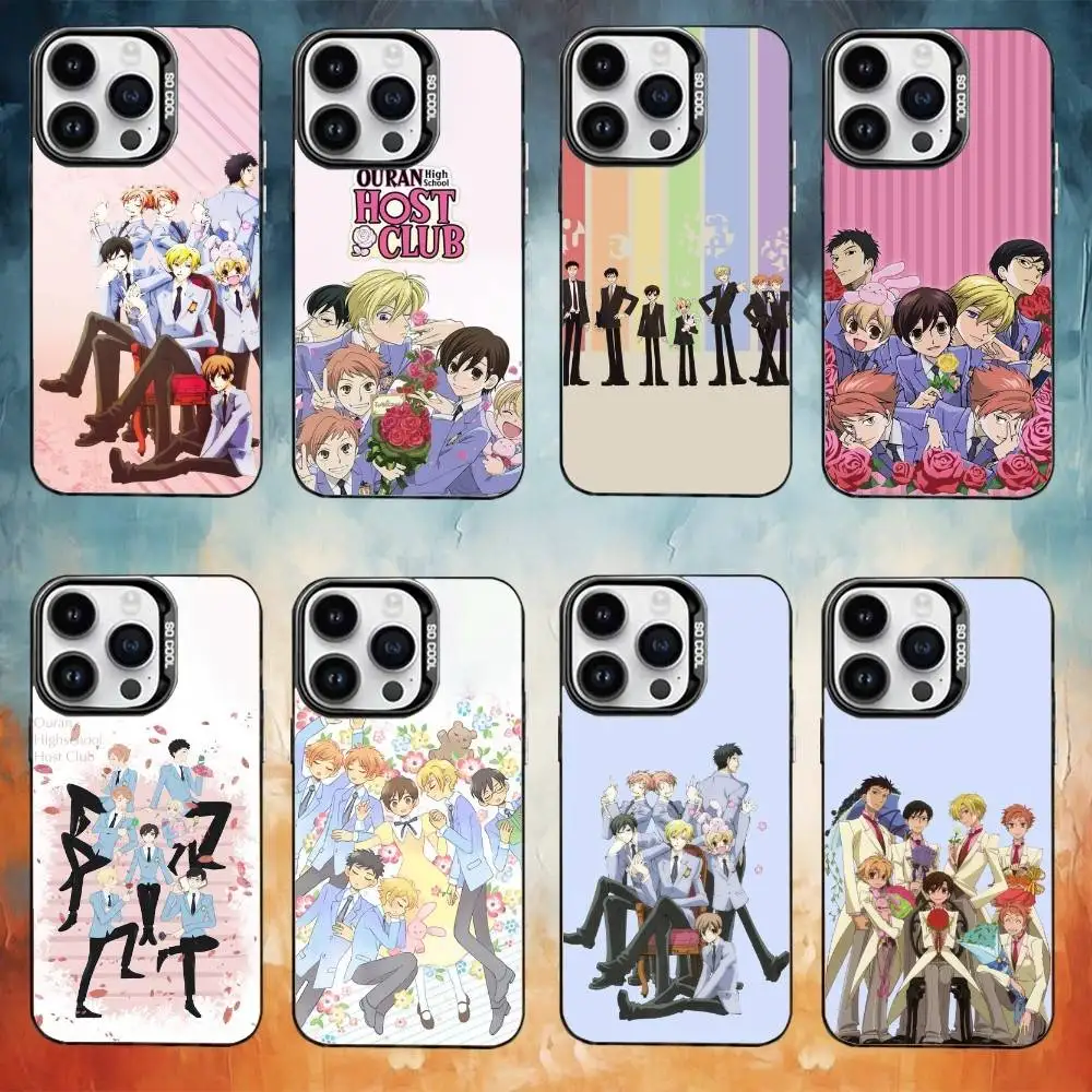

Anime O-Ouran High School Host C-Club Phone Case For iPhone 17,16,15,14,13,12,11,Pro Max,Plus black Candy Silver Cover