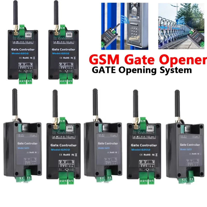 G202 GSM Gate Opener WiFi Controller GSM Door Opener Relay Switch Free Call Mobile Phone 4G Remote for Garage Doors Shutters