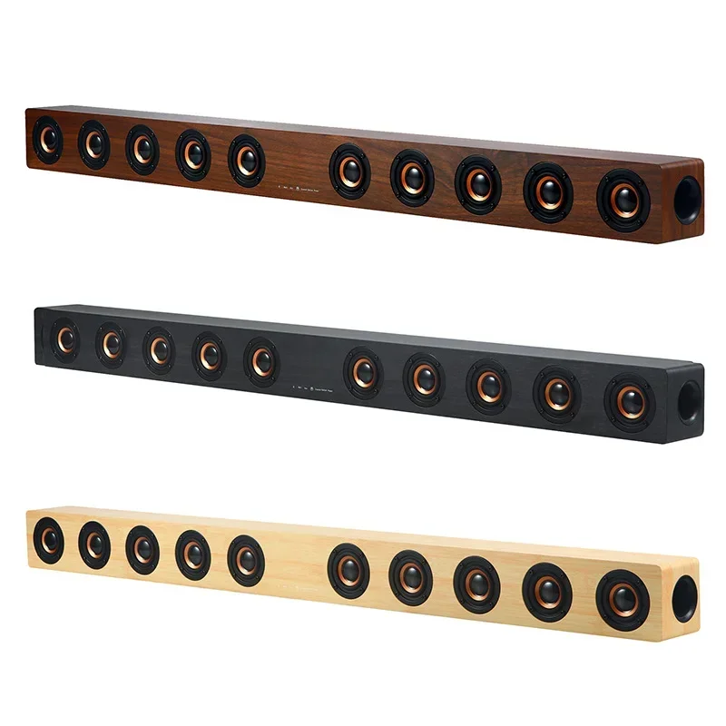 Wysokiej mocy Soundbar TV drewniane bezprzewodowe głośniki z Bluetooth 2.1 kanałowy System kina domowego głośnik Subwoofer 3D Stereo Boombox