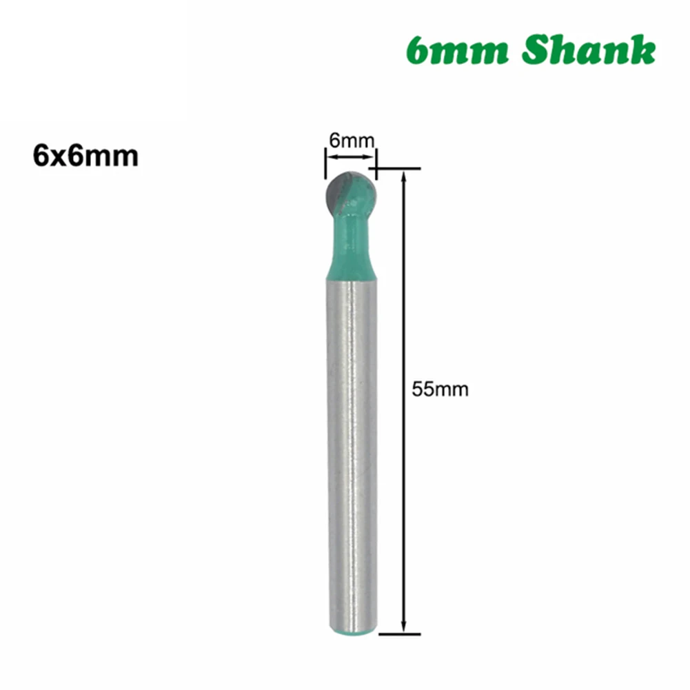Woodworking Tools Router Bit Milling Bit 6mm Shank Ball Nose Milling Cutter Router Bit Professional Accessories