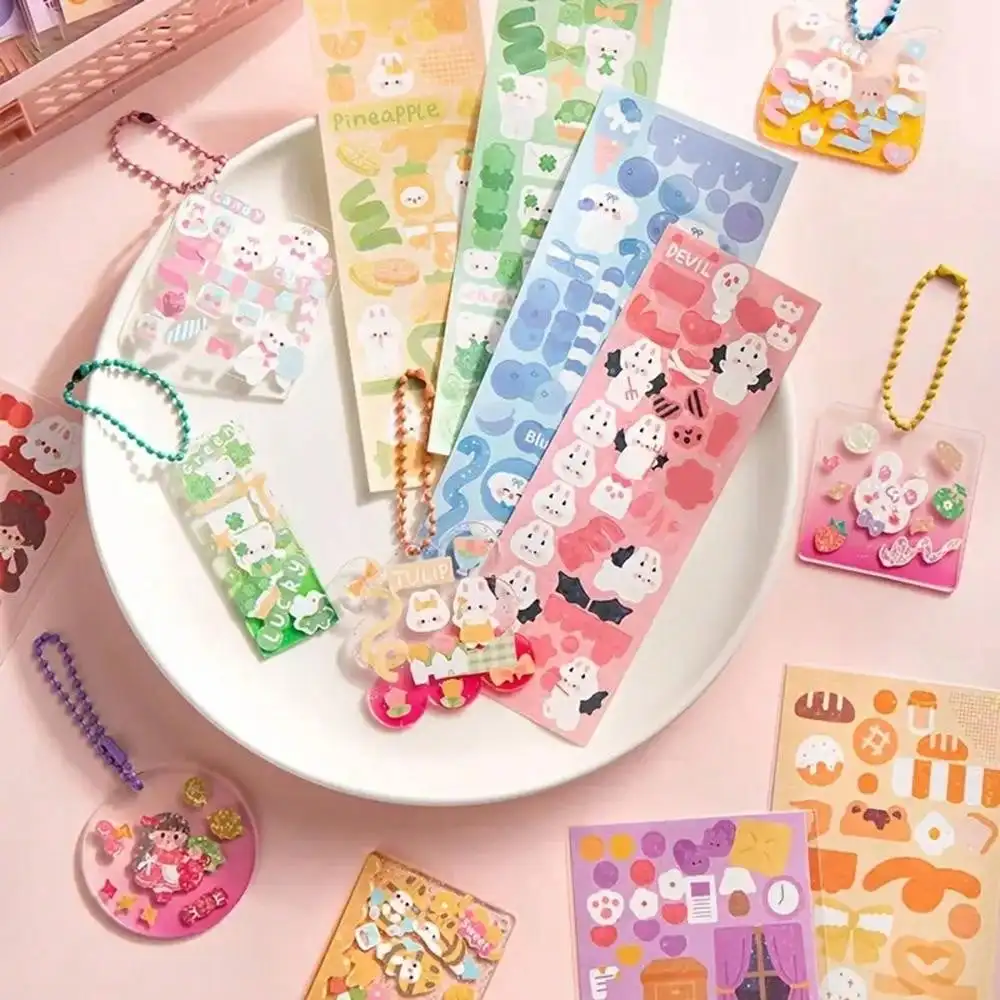 100 pegatinas DIY de dibujos animados lindos no repetitivos, pegatinas creativas, pegatinas láser, regalos para niños