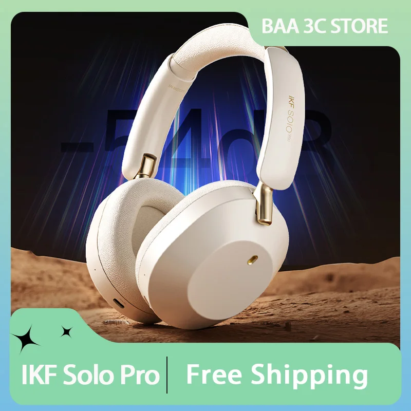 

IKF Solo Pro Earphones Wireless Bluetooth Active Noise Anc Long Endurance HiFi Sound Quality Gaming Headset Laptop Accessories