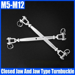 1 szt. M5-M12 316 ze stali nierdzewnej z zamkniętymi szczękami i ściągaczami typu żuchwy żaglówka morska sprzęt do zaczepiania napinacz lina stalowa