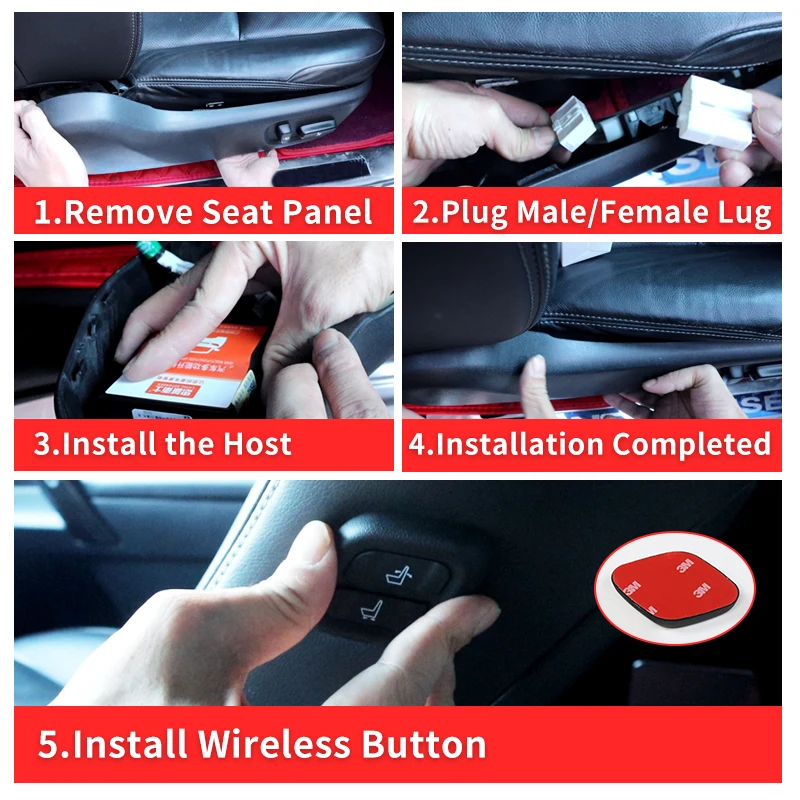 For Toyota Land Cruiser Prado 150 200 Co-Pilot Seat Add Adjustable Button Wireless Link Lc150 LC200 Power Seat Boss Button