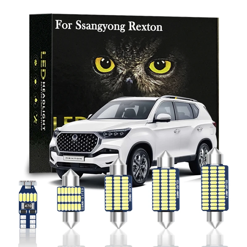 

Car LED Interior Lights For SSANGYONG Rexton 2 4G G4 Sport 2005 2006 2007 2008 2011 2013 2014 2016 2019 2020 Accessories