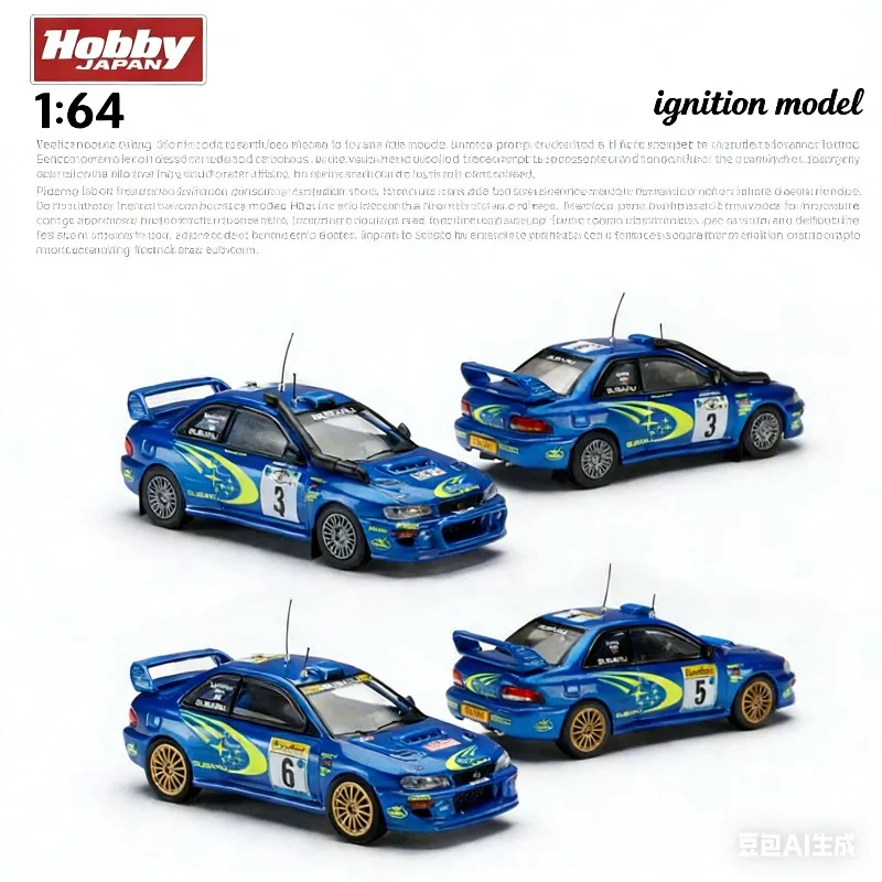 

Hobby JAPAN 1:64 Subaru Impreza WRC 3#4#5#6# Scale Alloy Car Model, Boys' Holiday Gift Toy, Adult Collection Decoration Item.