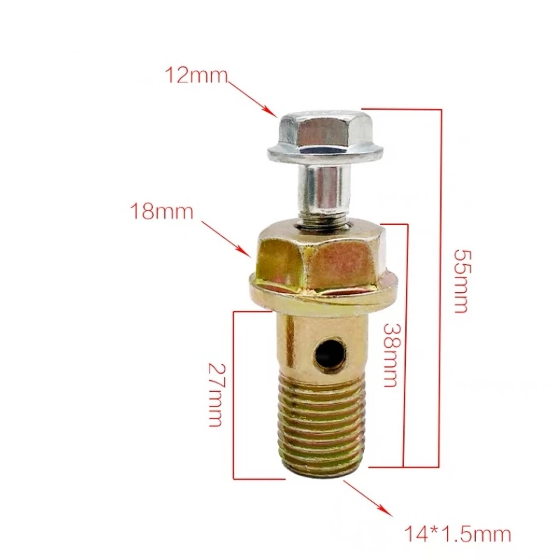 10PCS 4102 Diesel Engine Oil Return Valve Screw Hollow Screw M8x14 Equal Pressure Relief Double Return Valve