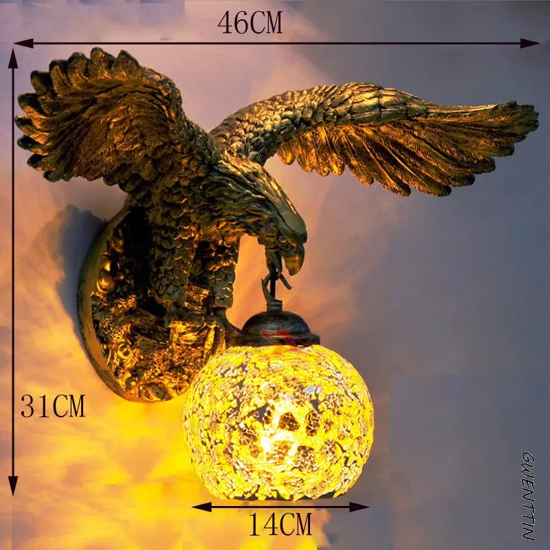 Eagle Wall Lights for Home Living Room Corridor Sconces Bathroom Lamp Bohemian Retro Luminaria Decoration ART Lighting Fixture