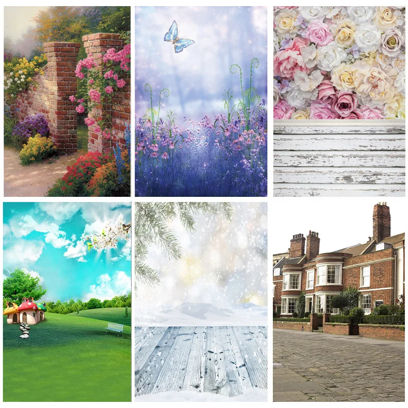 

Photorealistic Fabric Photography Backdrops Props Flower Board Landscape Children's Birthday Photo Studio Background ZHDT-18