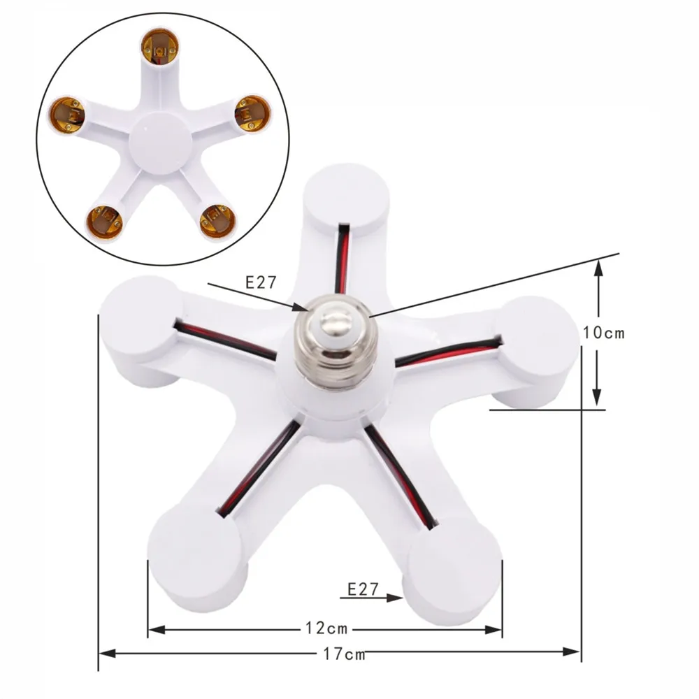 Parafuso e27 led base de luz e27 para e27 divisor adaptador suporte da lâmpada e27 soquete blub titular conversor 3 em 1 / 4 em 1 / 5 em 1