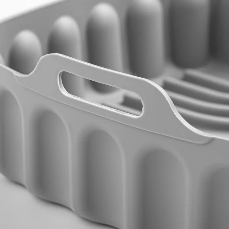 مقلاة هوائية متعددة الوظائف من السيليكون، مقاومة لدرجات الحرارة العالية، صينية خبز مربعة، فاصل الزيت #4