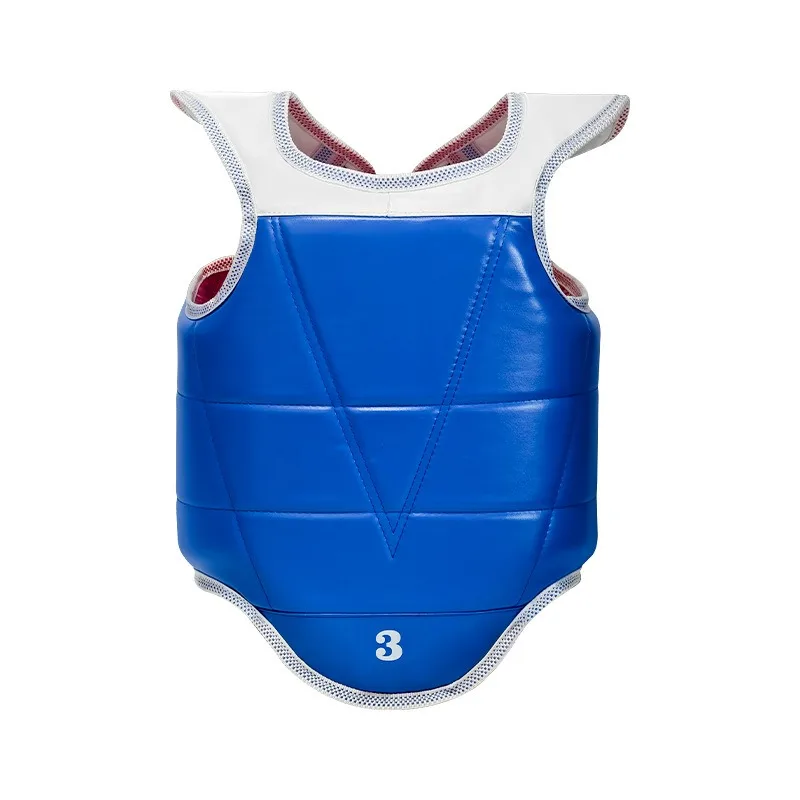 Taekwondo protective gear set six-piece set, chest protection, head protection, leg protection, karate actual combat protective