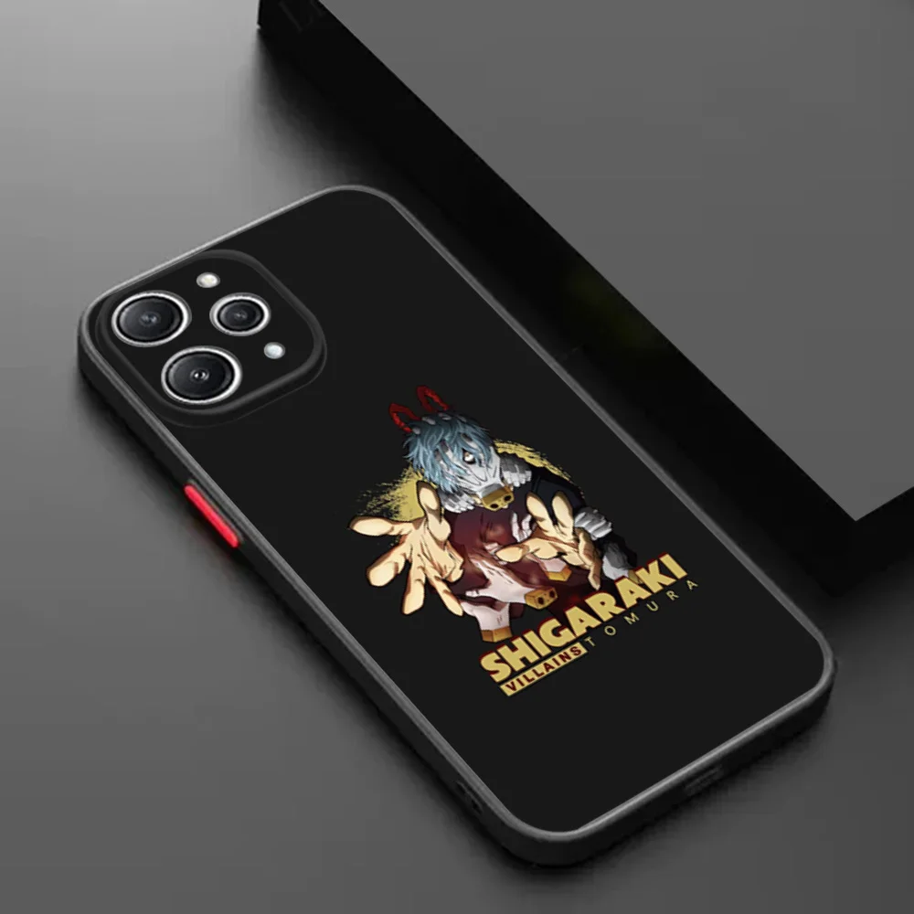 Frosted Phone Case For Xiaomi Redmi Note 10 9 9s 10s 7 8 t 10a 10t 10c 10a 9t Pro 9a 9c Anime My Hero Academia Translucent Cover