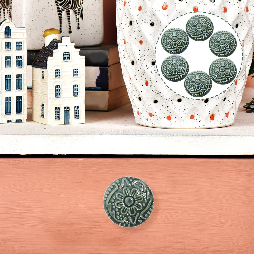 

10pcs Cabinet Door Handle Drawer Knobs Retro Ceramic Pulls for Kitchen Furniture Dresser Wardrobe Hardware Home Decor