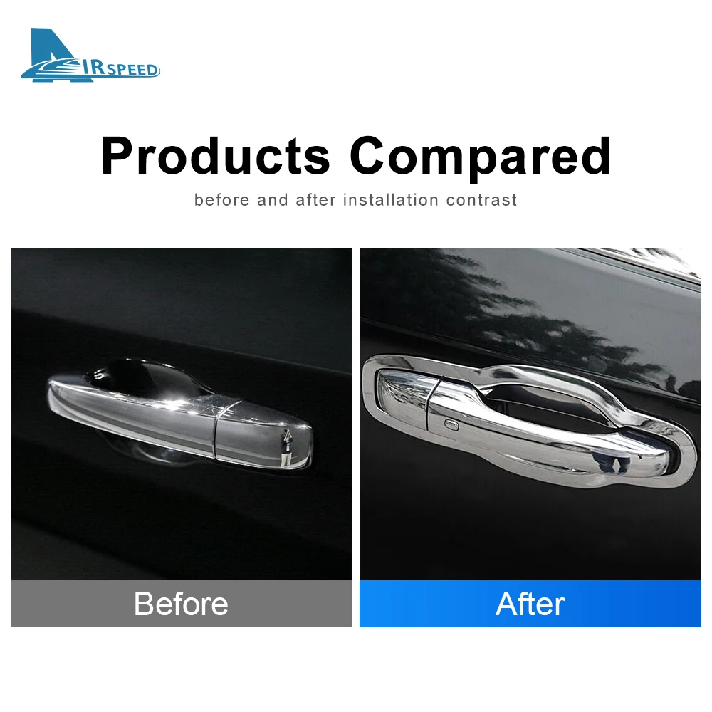 For Dodge Journey JUCV Fiat Freemont 2011 2012 2013 2014 2015 2016 2017 2018 ABS Chrome Silver Car Door Handle Bowl Cover Trim