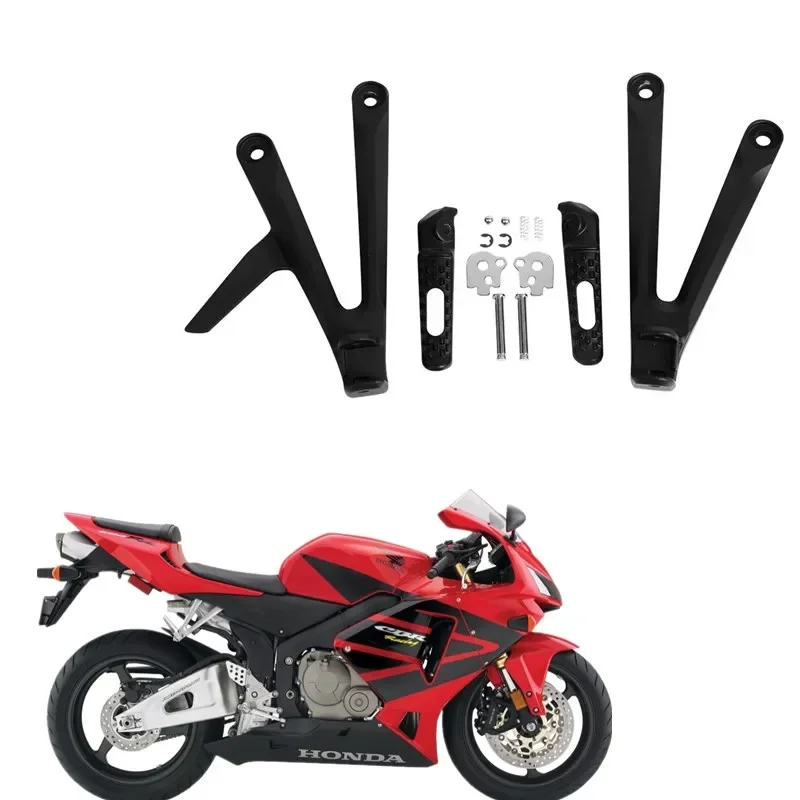 MOTO For Honda CBR600RR 600 RR 2005 2006  Passenger Motorcycle Acsessories Rear Footrest Footpegs Brackets