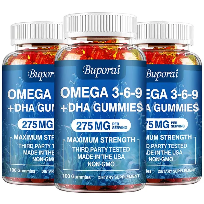 

Omega 3 6 9+DHA Gummies - Improves Overall Health, Heart Function, Supports Gut Health Improve Skin Reduces Inflammation