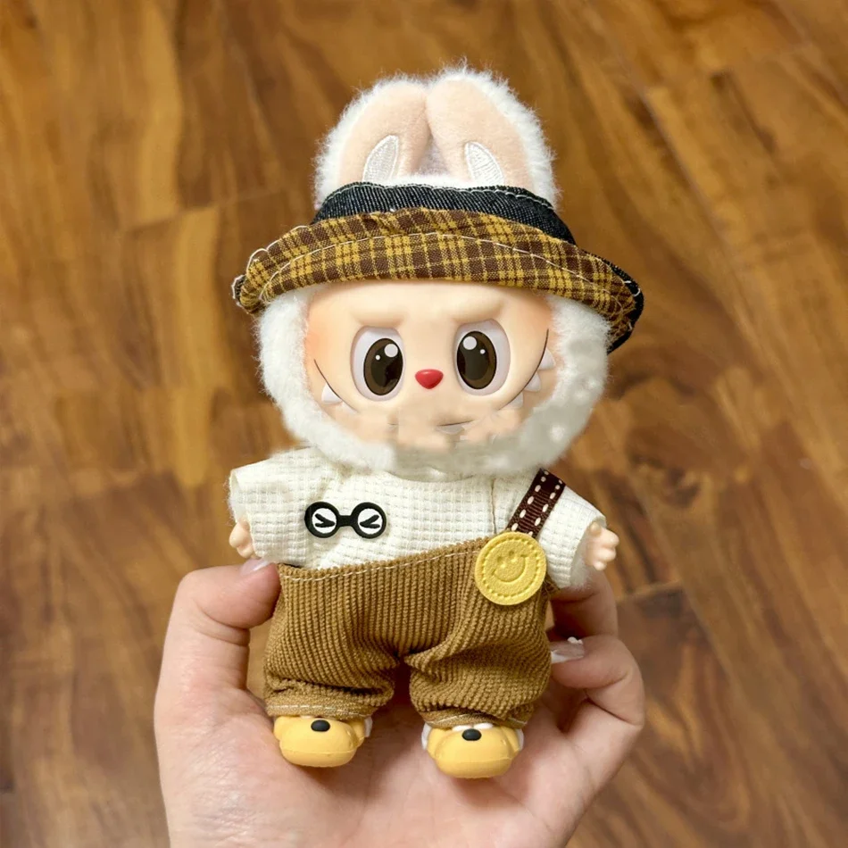 

Для Labubu Sitting Party Series Классическое платье в сетку Маленький аромат для Labubu v1 v2 Детский подарок Labubu Стиль дизайна одежды