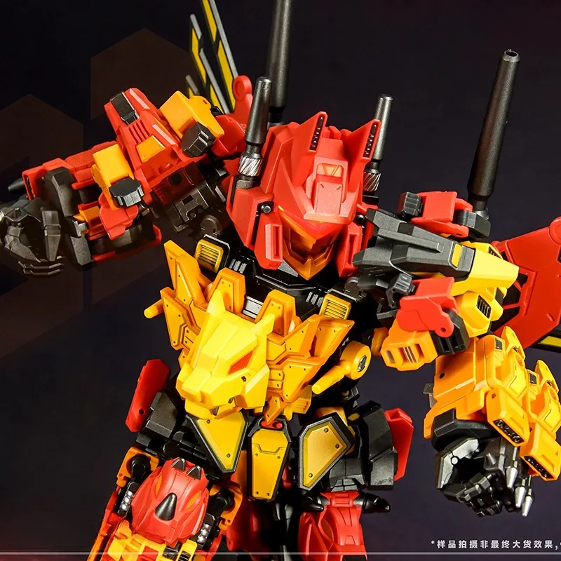 Laser Cat JGM-SKP01 Steel Kiddy Party Transformation Toy Predaking Combination Model Beast Form Transformation Robot Form