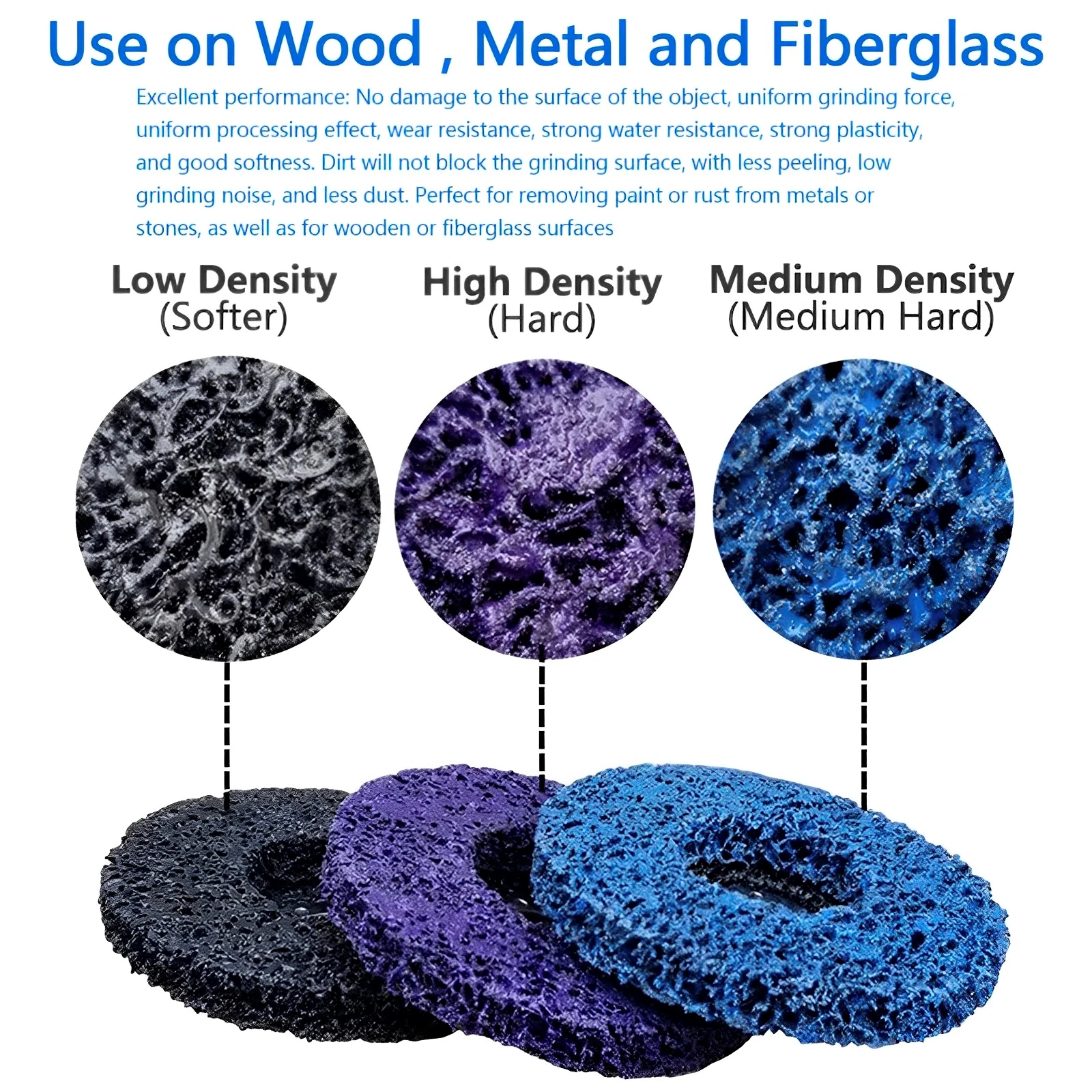 3Pcs Paint Removal Disc Quick Stripping Discs Multipurpose Rust Remover Wheel Wear-Resistant Paint Stripper Wheel Replacement