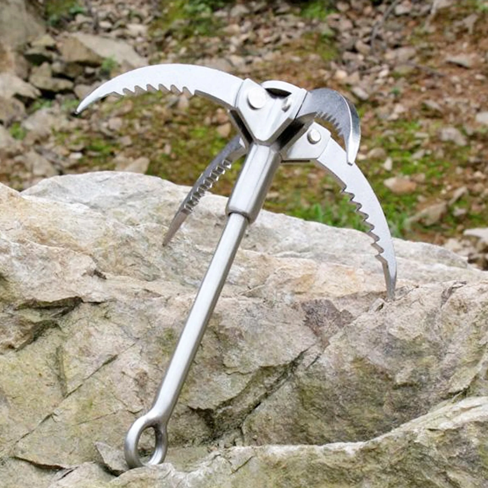 Stainless Steel Folding Grappling Hook Rock Climbing Claw Survival Tool Equipment