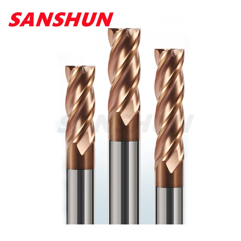 HRC55 Carbide End Mill 4Flutes Metal Steel Tungsten Milling Cutter Alloy Coating Cutting Tool CNC Maching 1 2 3 4 5 6 7 8 9-20MM