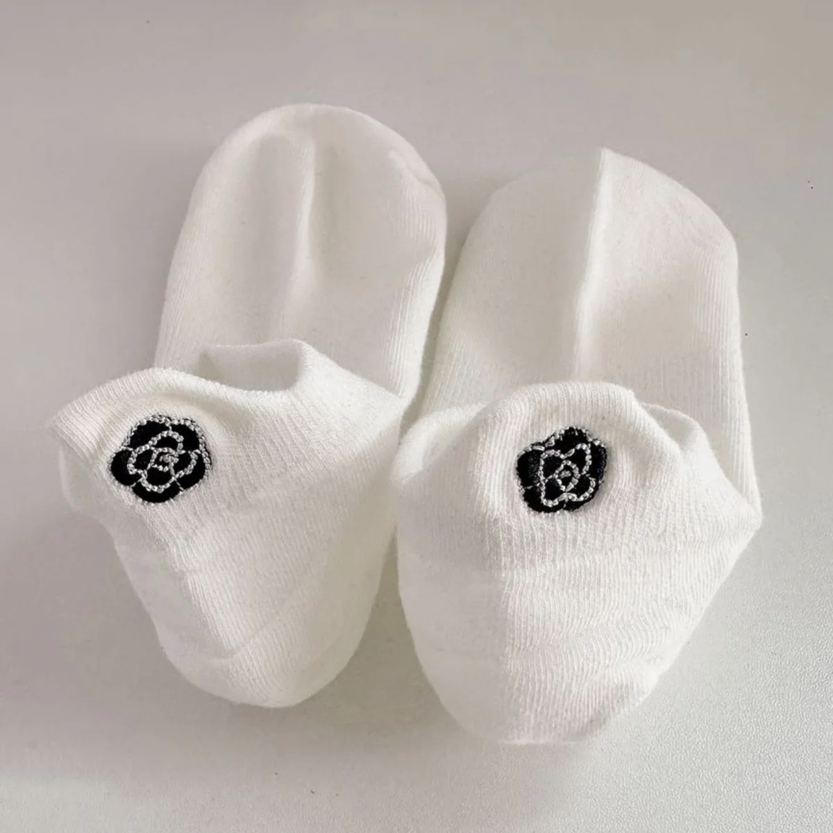 3 Pair White Socks Women Cute Flower Animal Embroidery Luxury Brand Designer Socks Female Spring Summer Short Sports Socken