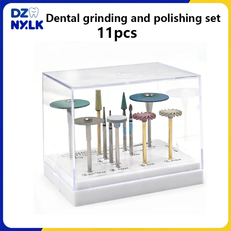 Dental Zirconia Grinding And Polishing Set Dental Technician Emery Grinding Head Silicone Rubber Full Zirconium Tooth Grinding