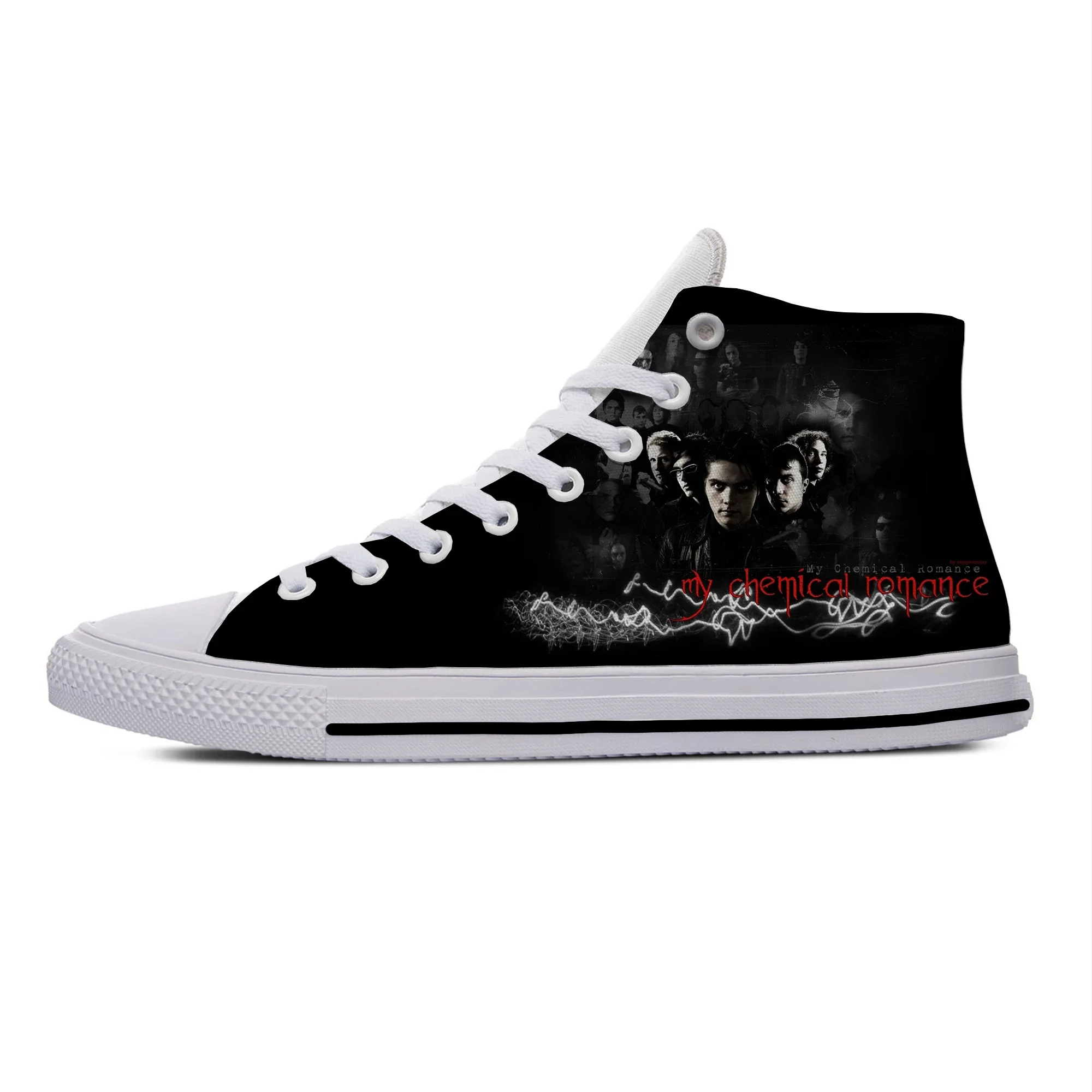 Estate calda My Chemical Romance MCR Rock Band Divertenti scarpe casual Scarpe da ginnastica alte leggere da uomo e da donna Scarpe da tavolo personalizzate