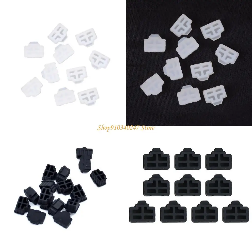 Q22A 100Pieces Black Ethernet Hub Port RJ45 Anti Dust Cover Protector Plug