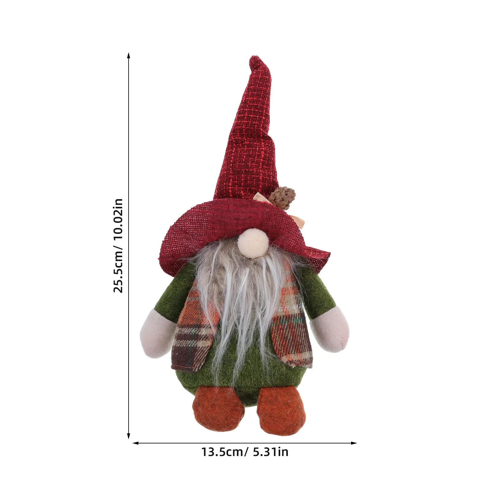 2pcs Christmas Gnome Plush Swedish Tomte Dolls With Beard Faceless Scandinavian Elf Figurines Xmas Table Centerpiece Decoration