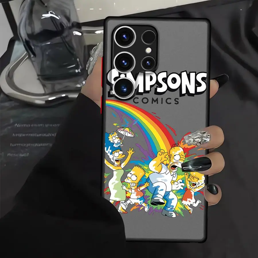Case for Samsung Galaxy S20 S25+ S24+ S23+ S24 Plus S23 FE S22+ S21+ S25 Ultra S22 Note 20 Ultra 10+ S21 Simpsons Phone Cover