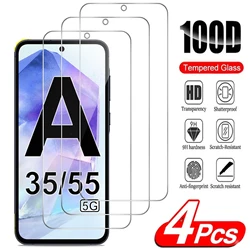 For Samsung Galaxy A35 A55 5G,9H Screen Protector 2/4Pcs HD Tempered Glass