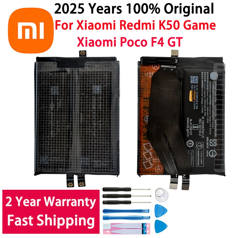 

2025 лет 100% оригинальный аккумулятор BP48 для Xiaomi Remi K50 Game/Poco F4 GT, аккумуляторы для телефонов 4700 мАч, быстрая доставка