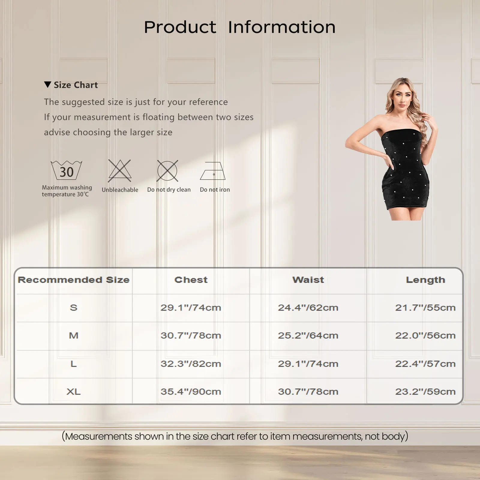 Women Chic Strapless Mini Dress Faux Pearls Decor Sleeveless Velvet Bodycon Tube Dress for Banquets Wedding Club Party Uniforms