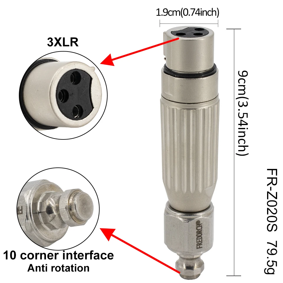 FREDRCH Adapter From Anti-Rotation to Vac-U- Lock/3XLR Connector  FR1/FR2/FRH1 Sex Machine Attachments Premium Machine Acces view 6