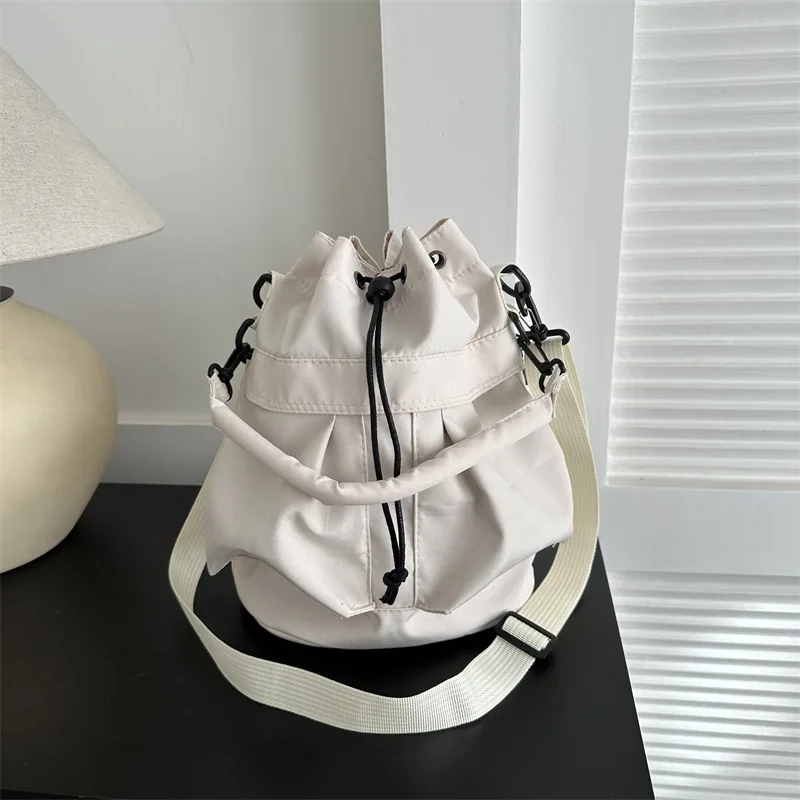 

Women's handbag shoulder bag Oxford cloth large capacity handbag drawstring crossbody bag