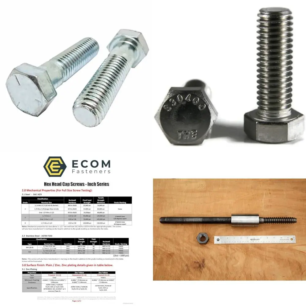 

Оцинкованные винты с шестигранной головкой класса 5, крупная резьба 5/16-18 x 2, 100 шт., длина резьбы с частичной резьбой 0,8775