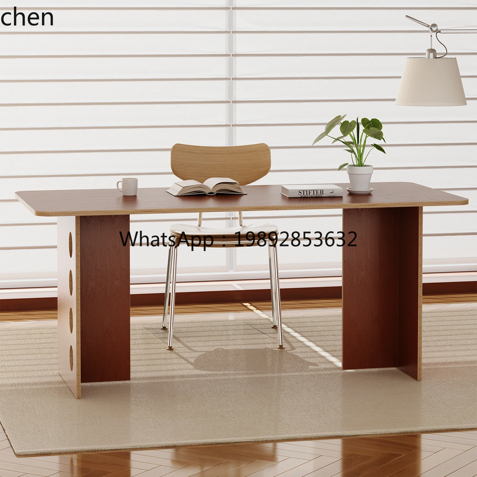 Picture 4: office desk birch computer solid wood home dining table high sense